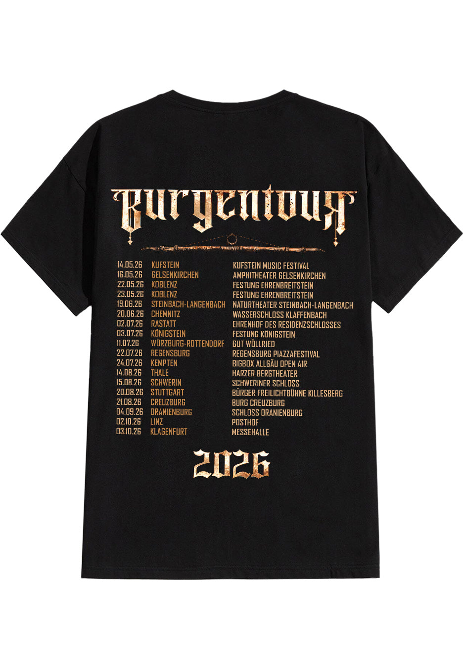Saltatio Mortis Burgentour 2026 T-Shirt