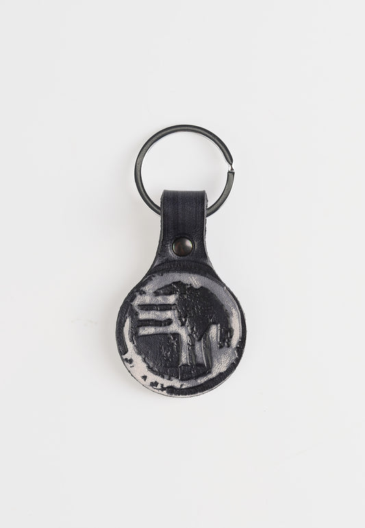 Saltatio Mortis SM Signet Dark Leather Keychain