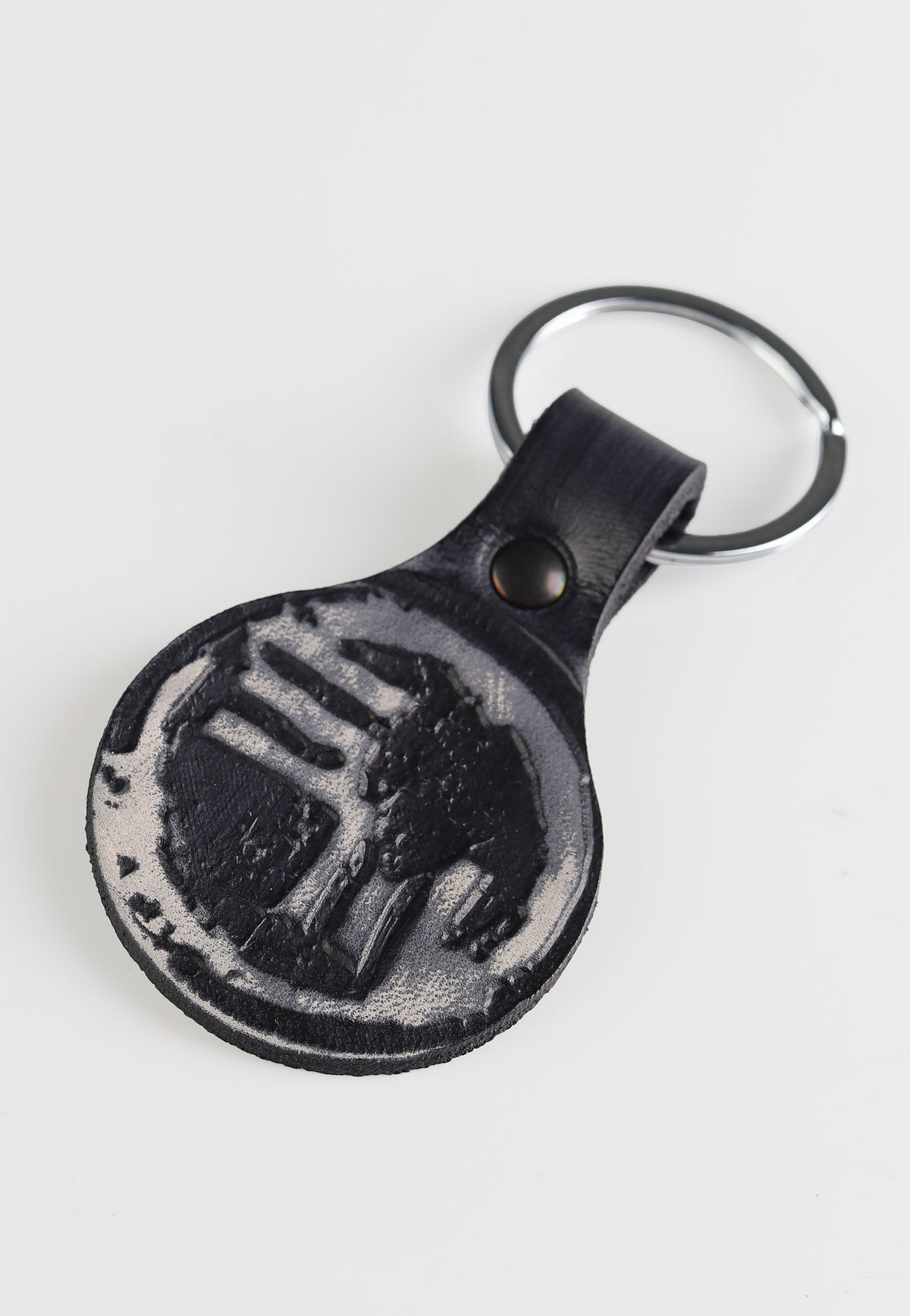 Saltatio Mortis SM Signet Dark Leather Keychain